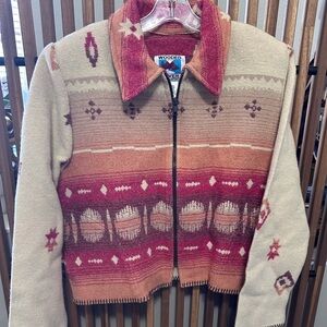Wooded River Vintage Aztec Southwestern Zip-up Women’s Jacket Size M